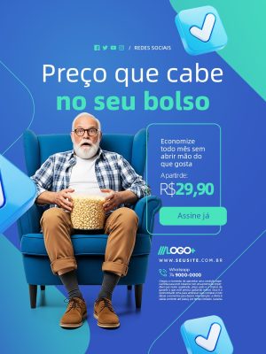 IPTV Preço Que Cabe no Seu Bolso Social Media PSD Editável