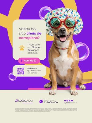 Petshop Voltou do Sítio Cheio de Carrapicho Social Media PSD Editável