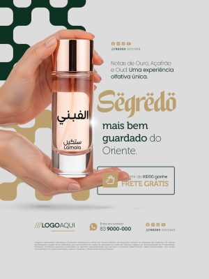 Perfumaria Segredo Mais Bem Guardado do Oriente Social Media PSD Editável