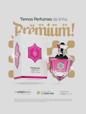 Perfumaria Temos Perfumes da Linha Premium Social Media PSD Editável