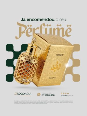 Perfumaria Já Encomendou o Seu Perfume Social Media PSD Editável