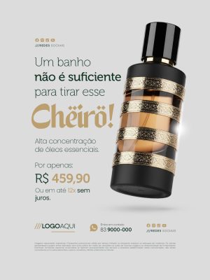 Perfumaria Um Banho Não é Suficiente para Tirar Esse Cheiro Social Media PSD Editável
