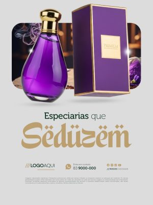 Perfumaria Especiarias Que Seduzem Social Media PSD Editável
