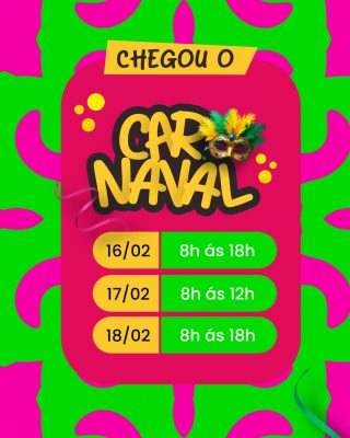 Carnaval Chegou o Carnaval Programação de Eventos Festivos PSD Editável