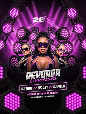 Flyer Revoada Embrazada Social Media Feed PSD Editável