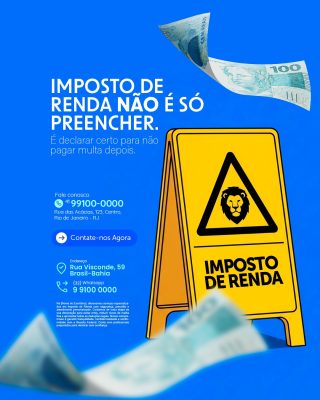 Contabilidade Imposto de Renda Não é Só Preencher Social Media PSD Editável