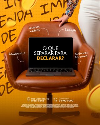 Contabilidade Imposto de Renda O Que Separar para Declarar Social Media PSD Editável
