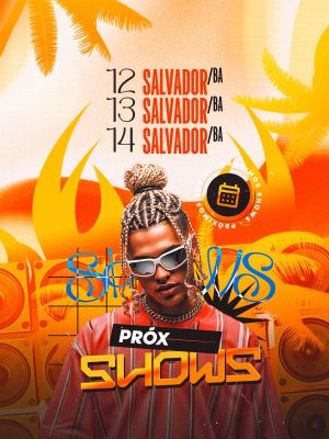 Flyer Próximos Shows  Agenda de Carnaval Social Media PSD Editável