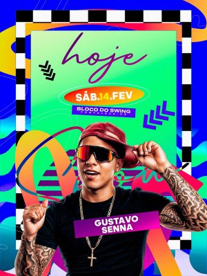 Flyer Próximos Shows  Hoje Bloco do Swing Social Media PSD Editável