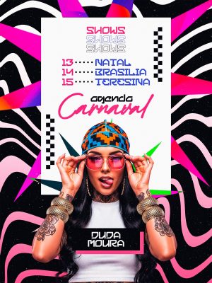 Flyer Próximos Shows  Agenda Carnaval Social Media PSD Editável