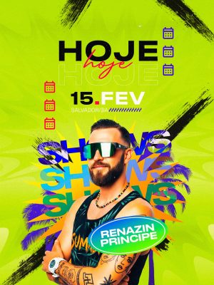 Flyer Próximos Shows  Hoje Agenda de Shows Social Media PSD Editável