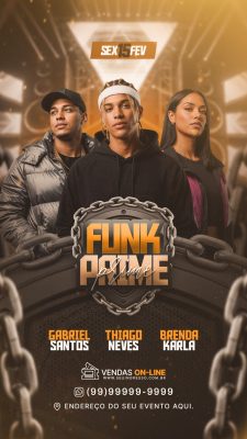 Flyer Funk Prime Evento Balada Festa Story PSD Editável