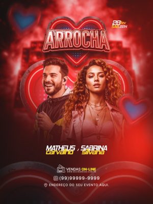Arrocha 28FEV MATHEUS e SABRINA Flyer de Evento Story PSD Editável