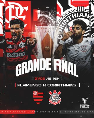 Supercopa do Brasil Grande Final Flamengo x Corinthians PSD Editável