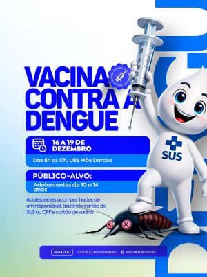 Campanha Vacina Contra Dengue PSD Editável