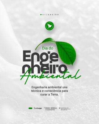 Dia do Engenheiro Ambiental Engenharia Ambiental e a Terra PSD Editável