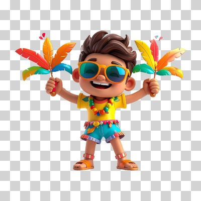Personagem 3D de Carnaval PNG Transparente