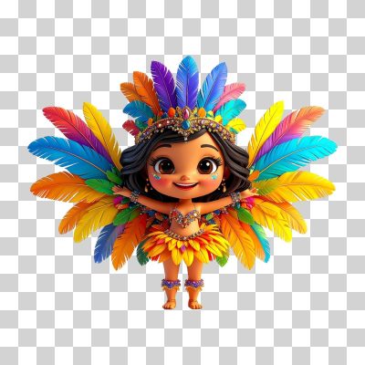 Personagem 3D de Carnaval PNG Transparente