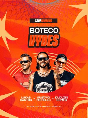 Flyer Próximos Shows Boteco Vybes 22 de Fevereiro Festival Sertanejo PSD Editável