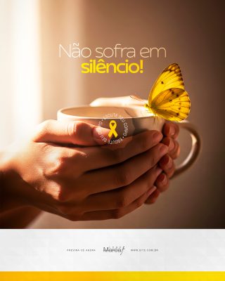 Setembro Amarelo Não Sofra em Silêncio Prevenção Saúde PSD Editável