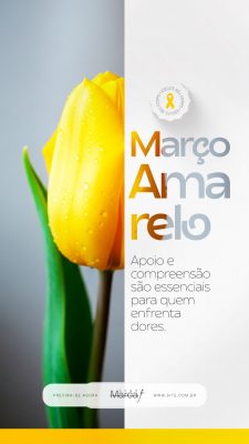 Março Amarelo Conscientização sobre a Endometriose Social Media PSD Editável