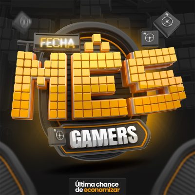 Fecha Mês Gamers Selo 3D PSD