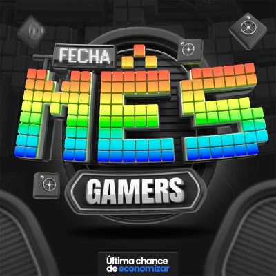 Fecha Mês Gamers Selo 3D PSD