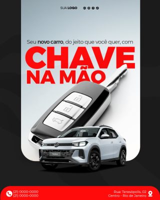 Carro Novo Chave na Mão Oferta para Veículos Chave PSD Editável