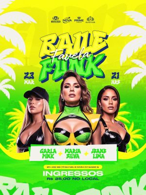Flyer Baile Funk Favela Social Media Feed PSD Editável
