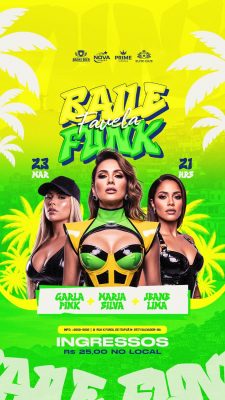 Flyer Baile Funk Favela Social Media Story PSD Editável