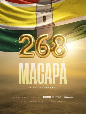 Aniversário 268 Anos de Macapá 04 de Fevereiro PSD Editável