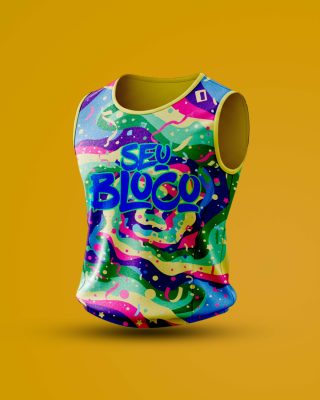 Carnaval Abadá Bloco Folia Design Festivo PSD Editável