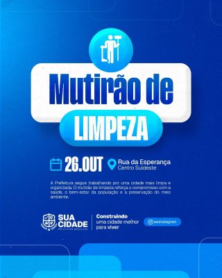 Mutirão de Limpeza PSD Editável