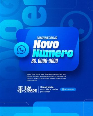Conselho Tutelar Novo Número PSD Editável