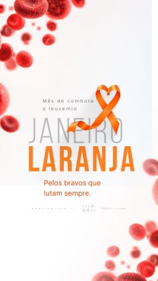 Janeiro Laranja Mês de Combate à Leucemia PSD Editável