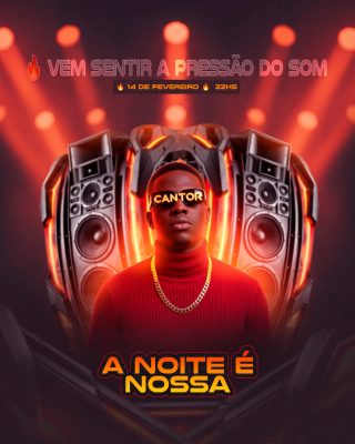 Festa no Baile Vem Sentir a Pressão do Som Banner PSD Editável