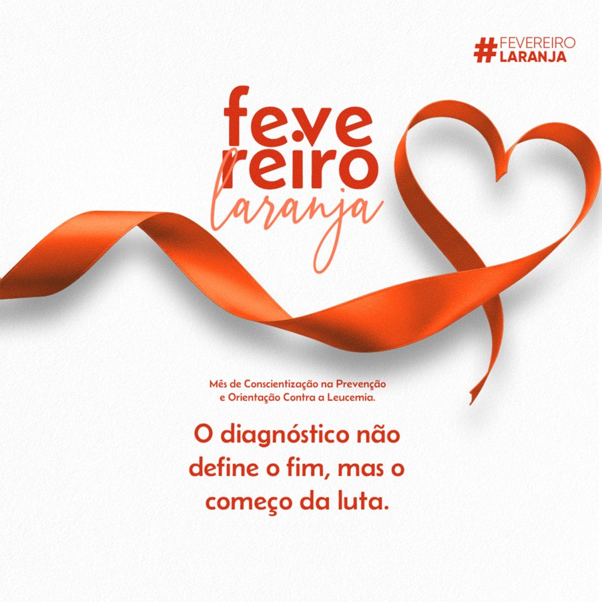 Fevereiro Laranja Conscientização Leucemia Doenças Sanguíneas PSD Editável