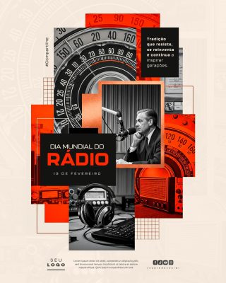 Dia Mundial do Rádio 13 de Fevereiro Tradição e Inovação PSD Editável