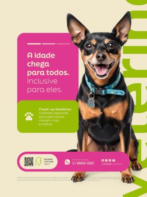 Check-up Geriátrico para Pets Idosos PSD Editável