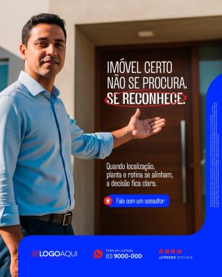 Imóvel Certo Não Se Procura Se Reconhece Banner PSD Editável