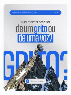 Marketing Sua Marca Grito Voz Agência Publicidade Propaganda PSD Editável