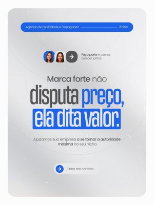 Agência Publicidade Propaganda PSD Marca Dita Valor PSD Editável
