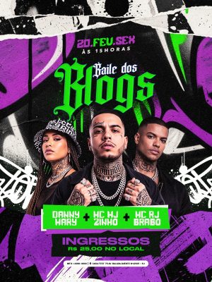 Flyer Baile das Blogs Social Media Feed PSD Editável