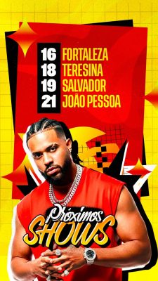 Flyer Story Próximos Shows Agenda PSD Editável