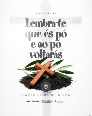 Quarta-feira de Cinzas 18 de Fevereiro Social Media PSD Editável
