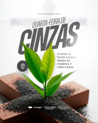 Quarta-feira de Cinzas 18 de Fevereiro Social Media PSD Editável