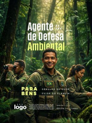 Dia do Agente de Defesa Ambiental 06 de Fevereiro Orgulho de Quem Cuida do Planeta PSD Editável