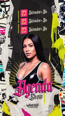 Agenda Show Fevreiro Social Media Story PSD Editável