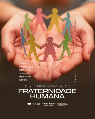 Dia Internacional da Fraternidade Humana 04  de Fevereiro Social Media PSD Editável
