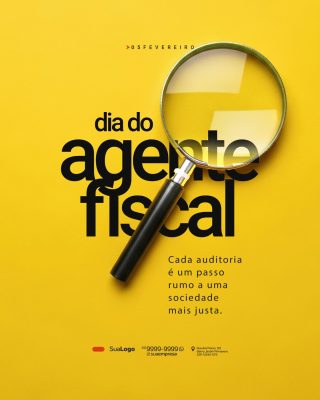 Dia do Agente Fiscal 05 de Fevereiro Social Media PSD Editável